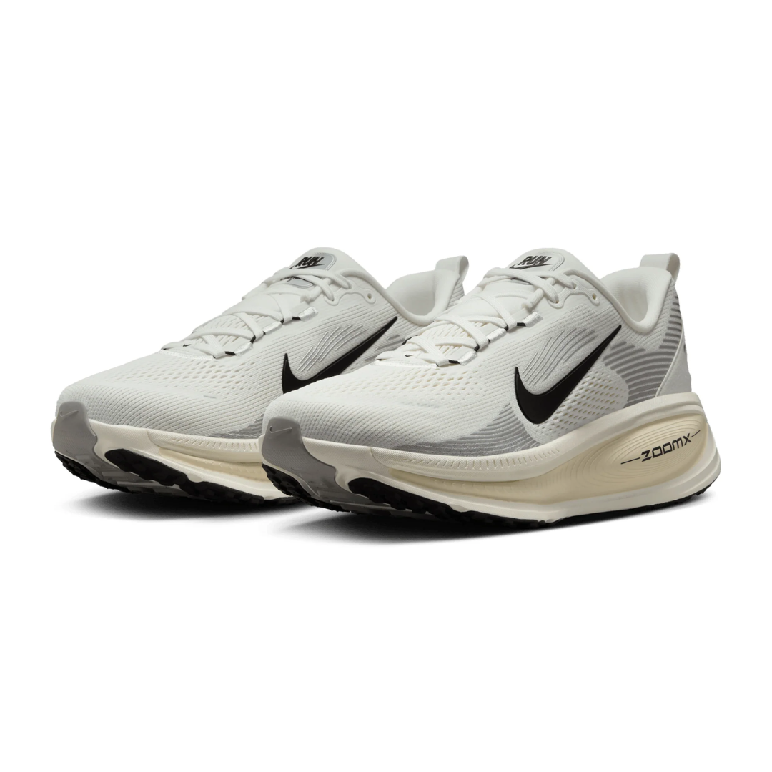 Air Zoom Vomero 18 Coconut Milk sneaker featuring breathable mesh upper in soft cream tones, cushioned sole with ZoomX and ReactX foam, and modern running-inspired design.