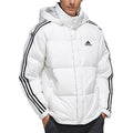 Men’s hooded down jacket black with high-fill insulation and full zip front