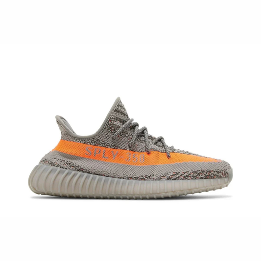 Yeezy Boost 350 V2 sneaker featuring breathable Primeknit upper, BOOST cushioned sole, ribbed outsole, and minimalist low-profile design.