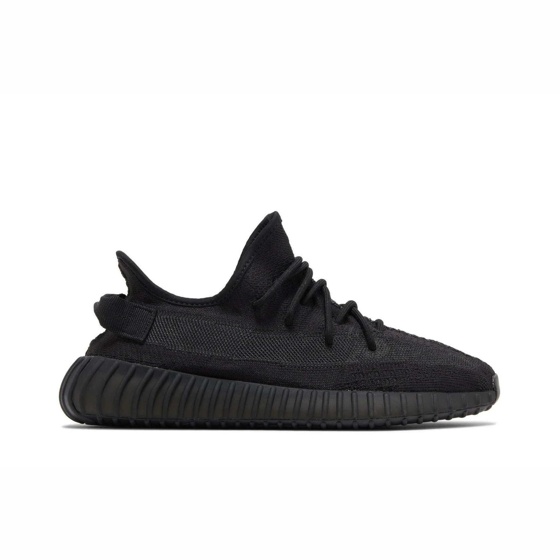 Yeezy Boost 350 V2 sneaker featuring breathable Primeknit upper, BOOST cushioned sole, ribbed outsole, and minimalist low-profile design.