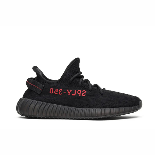 Yeezy Boost 350 V2 sneaker featuring breathable Primeknit upper, BOOST cushioned sole, ribbed outsole, and minimalist low-profile design.