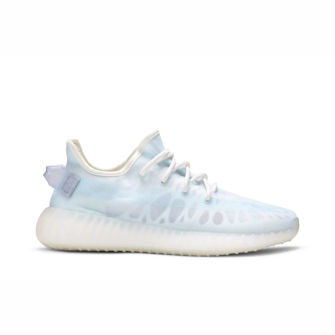 Yeezy Boost 350 V2 sneaker featuring breathable Primeknit upper, BOOST cushioned sole, ribbed outsole, and minimalist low-profile design.