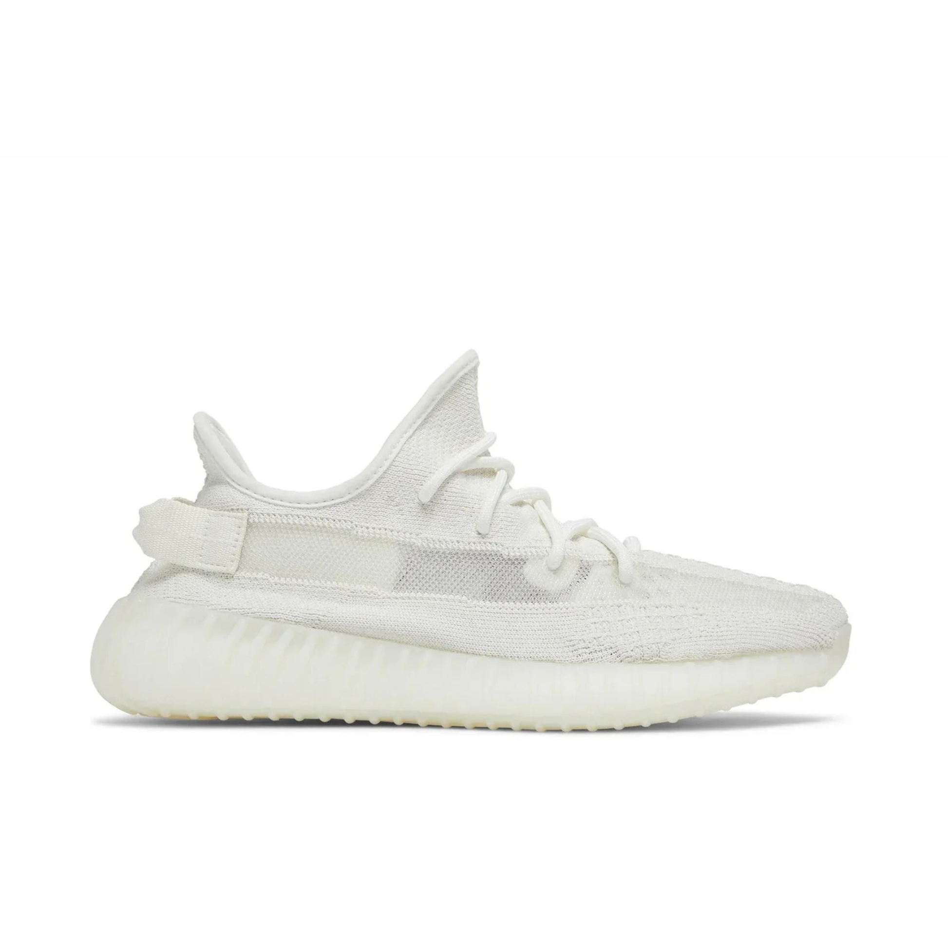 Yeezy Boost 350 V2 sneaker featuring breathable Primeknit upper, BOOST cushioned sole, ribbed outsole, and minimalist low-profile design.