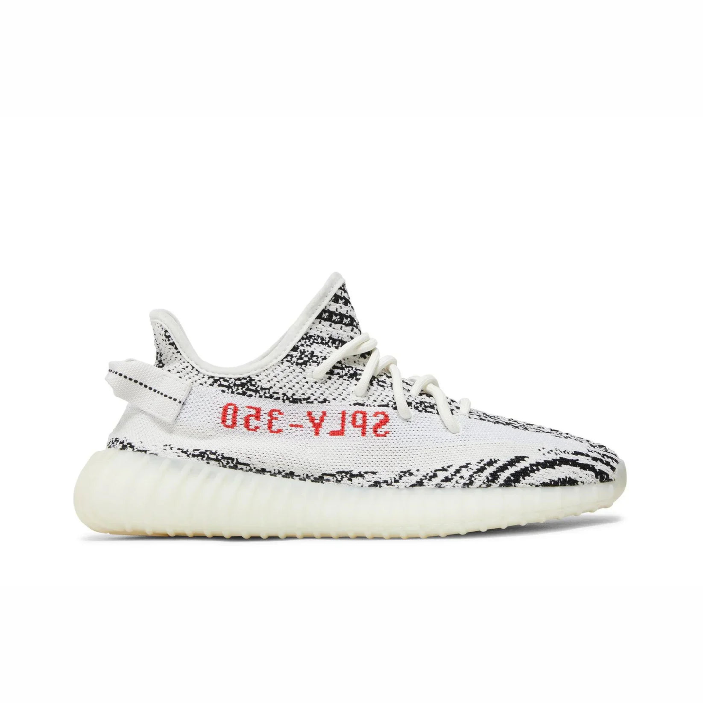 Yeezy Boost 350 V2 sneaker featuring breathable Primeknit upper, BOOST cushioned sole, ribbed outsole, and minimalist low-profile design.