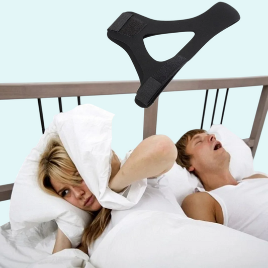 This anti-snoring triangular belt is designed to help reduce snoring by gently repositioning the jaw during sleep. The adjustable straps ensure a secure and comfortable fit, making it easy to wear overnight. Lightweight and discreet, it allows for a peaceful, undisturbed rest. Ideal for those who want to stop snoring and improve sleep quality. Suitable for both men and women.