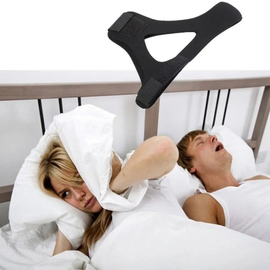 This anti-snoring triangular belt is designed to help reduce snoring by gently repositioning the jaw during sleep. The adjustable straps ensure a secure and comfortable fit, making it easy to wear overnight. Lightweight and discreet, it allows for a peaceful, undisturbed rest. Ideal for those who want to stop snoring and improve sleep quality. Suitable for both men and women.