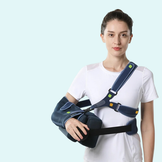 This adjustable arm sling provides optimal support for arm injuries, fractures, or post-surgery recovery. Designed with a comfortable pillow, it helps relieve pressure while keeping the arm immobilized and secure. The breathable material and adjustable straps ensure a snug and comfortable fit, making it ideal for extended wear during recovery. Perfect for aiding in healing and reducing arm strain.