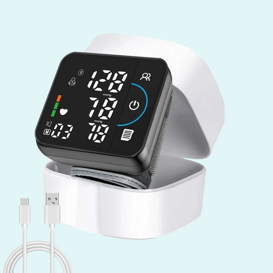 Track your health effortlessly with this sleek and user-friendly Blood Pressure Monitor. Featuring Bluetooth connectivity, it syncs seamlessly with your mobile device for real-time monitoring and tracking. The large, clear display shows systolic, diastolic, and pulse readings, while the adjustable cuff ensures a comfortable fit. Ideal for home use or on-the-go health monitoring. Stay on top of your cardiovascular health with ease!