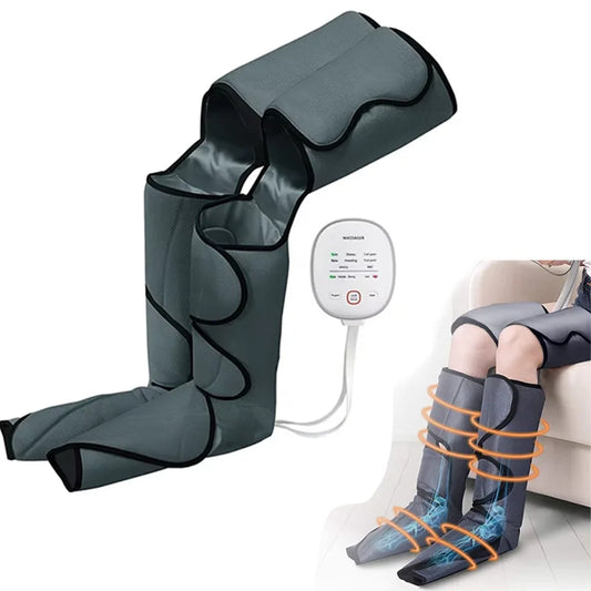 The Comprax Air Compression Leg Massager is designed to provide soothing relief for tired, sore legs by using air compression therapy. This device features adjustable settings to target specific areas of the legs, improving blood circulation and alleviating muscle fatigue. Its easy-to-use control panel allows you to customize the intensity and mode of the massage, offering a comfortable, relaxing experience. Ideal for post-workout recovery or long hours of sitting, this massager helps relieve swelling.