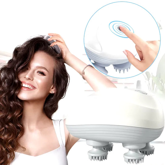 This electric body massager is designed for a soothing scalp and body massage. Equipped with rotating, flexible massage heads, it helps relieve tension, promote relaxation, and stimulate circulation. Easy to use with a one-touch operation, it provides a gentle massage that can be used anywhere on the body. Lightweight and portable, it’s perfect for relieving stress after a long day. Ideal for those looking to improve blood circulation or unwind at home.
