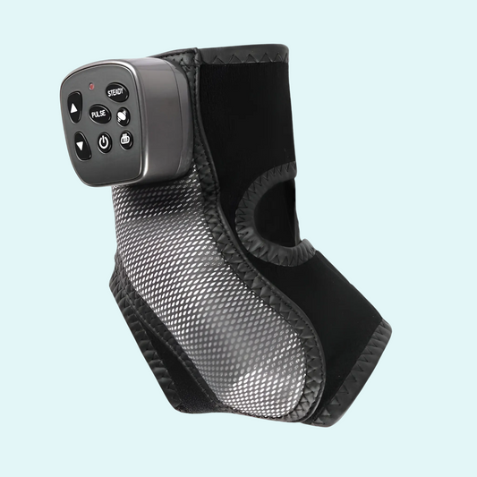 This advanced foot and ankle massager helps alleviate pain, reduce swelling, and improve circulation. Featuring an easy-to-use control panel, it offers customizable settings like steady and pulse modes for a personalized massage experience. The device targets key areas of the feet and ankles, providing soothing relief after long days or intense physical activity. Perfect for recovery and relaxation.