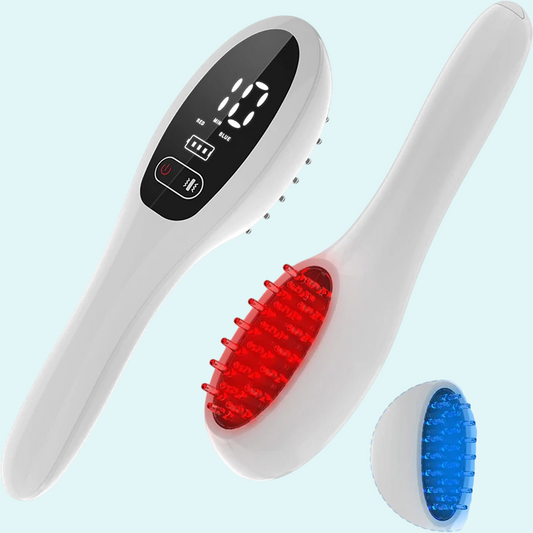 This advanced electric hair growth comb uses laser technology to stimulate the scalp and promote healthy hair growth. Featuring multiple laser lights, it helps improve blood circulation to the hair follicles, reducing hair thinning and enhancing growth. Ideal for daily use, it’s a convenient, non-invasive solution for strengthening and rejuvenating your hair.