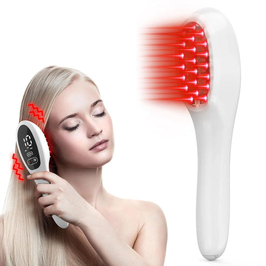 This advanced electric hair growth comb uses laser technology to stimulate the scalp and promote healthy hair growth. Featuring multiple laser lights, it helps improve blood circulation to the hair follicles, reducing hair thinning and enhancing growth. Ideal for daily use, it’s a convenient, non-invasive solution for strengthening and rejuvenating your hair.