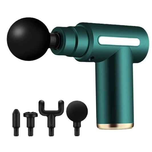 This electric massage gun provides powerful muscle relief through deep tissue massage. Equipped with multiple attachments, it targets different muscle groups for effective pain relief and relaxation. Its ergonomic design ensures a comfortable grip, while adjustable speed settings allow for a customizable massage experience. Ideal for athletes or anyone needing relief from soreness or tension. Compact and portable, it’s perfect for use at home or on the go.