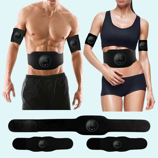 This versatile muscle stimulator features adjustable straps for both arm and waist use, designed to tone and sculpt muscles through electronic muscle stimulation (EMS). It comes with an easy-to-read digital display and multiple intensity levels for a customizable workout experience. Ideal for enhancing your fitness routine, it targets key areas for muscle strength and toning. Perfect for both men and women looking to improve muscle tone and recovery.