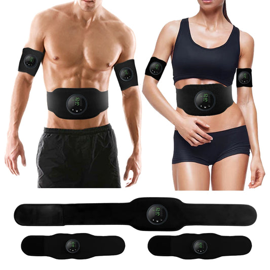 This versatile muscle stimulator features adjustable straps for both arm and waist use, designed to tone and sculpt muscles through electronic muscle stimulation (EMS). It comes with an easy-to-read digital display and multiple intensity levels for a customizable workout experience. Ideal for enhancing your fitness routine, it targets key areas for muscle strength and toning. Perfect for both men and women looking to improve muscle tone and recovery.