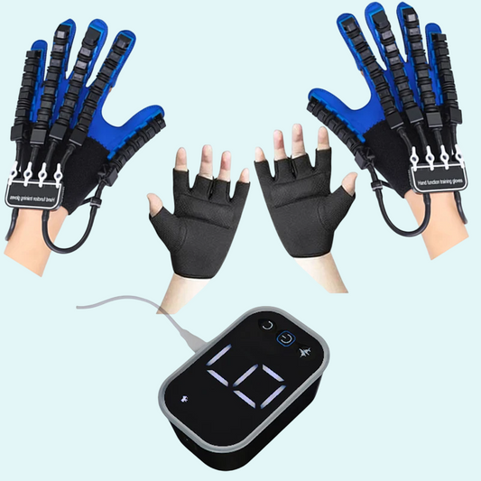 These robotic rehabilitation gloves are designed to aid hand mobility and strength. With an adjustable, wearable design and advanced technology, they assist in hand rehabilitation by providing targeted exercises. Ideal for those recovering from hand injuries or dealing with mobility issues, the gloves work with a connected device to monitor progress and improve functionality. Perfect for physical therapy and enhancing hand strength.