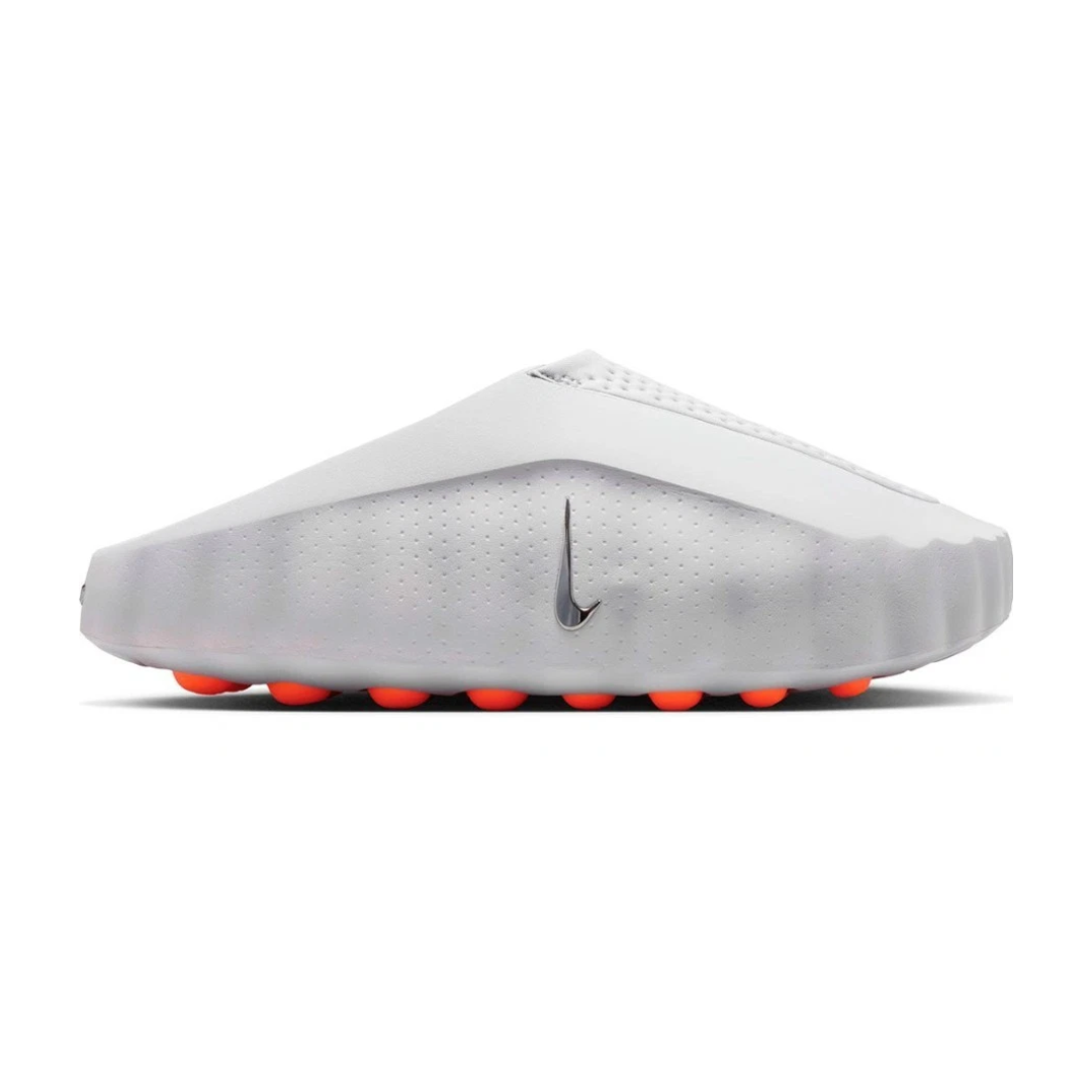 Nike Mind 001 Comfort Slide available in multiple colors including grey, red, and black, featuring a soft cushioned footbed, wide strap, and lightweight slip-on design for everyday comfort.