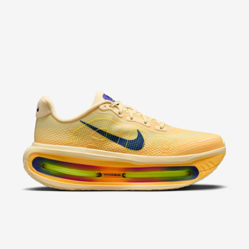 Vomero Premium Alabaster sneaker featuring breathable mesh upper in soft yellow tones, cushioned sole with Air units, and modern performance-inspired design for everyday comfort.