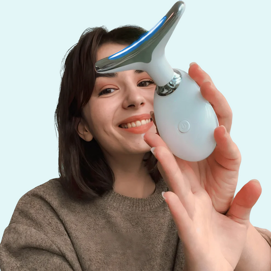 Revitalize your skincare routine with the Ultrasculpt LED Facial Sculptor. This handheld device combines advanced LED light therapy with facial sculpting technology to tone, firm, and rejuvenate your skin. The sleek design is perfect for targeting delicate areas like the jawline and cheeks, promoting collagen production and a youthful glow. With regular use, this tool helps reduce signs of aging, improve skin texture, and restore a natural, sculpted appearance.