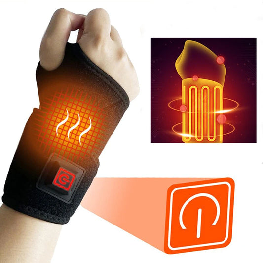This heated wrist wrap offers targeted pain relief through adjustable heat therapy. Designed to relieve wrist pain, stiffness, and muscle tension, it uses advanced heating technology to provide soothing warmth. Perfect for users with arthritis or those recovering from wrist injuries, the wrap is comfortable, easy to use, and features a convenient one-touch activation.