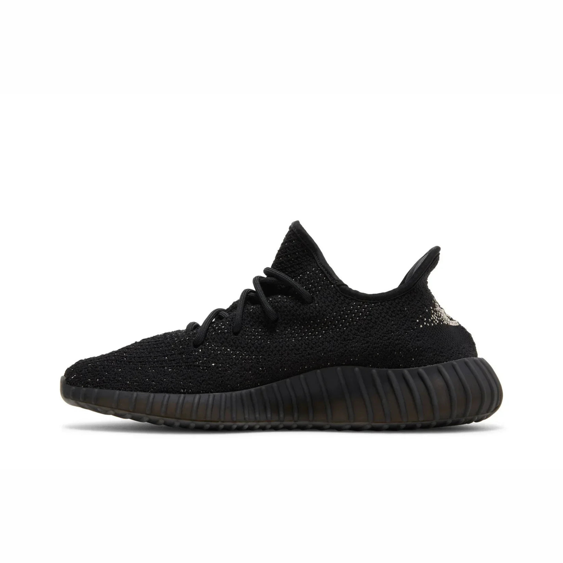 Yeezy Boost 350 V2 sneaker featuring breathable Primeknit upper, BOOST cushioned sole, ribbed outsole, and minimalist low-profile design.