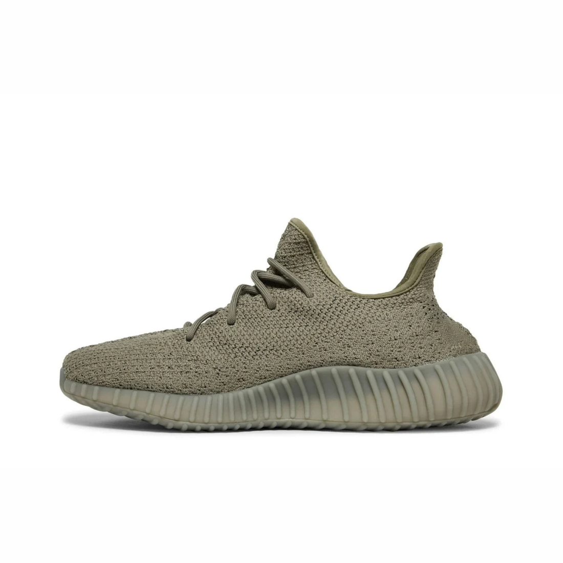 Yeezy Boost 350 V2 sneaker featuring breathable Primeknit upper, BOOST cushioned sole, ribbed outsole, and minimalist low-profile design.