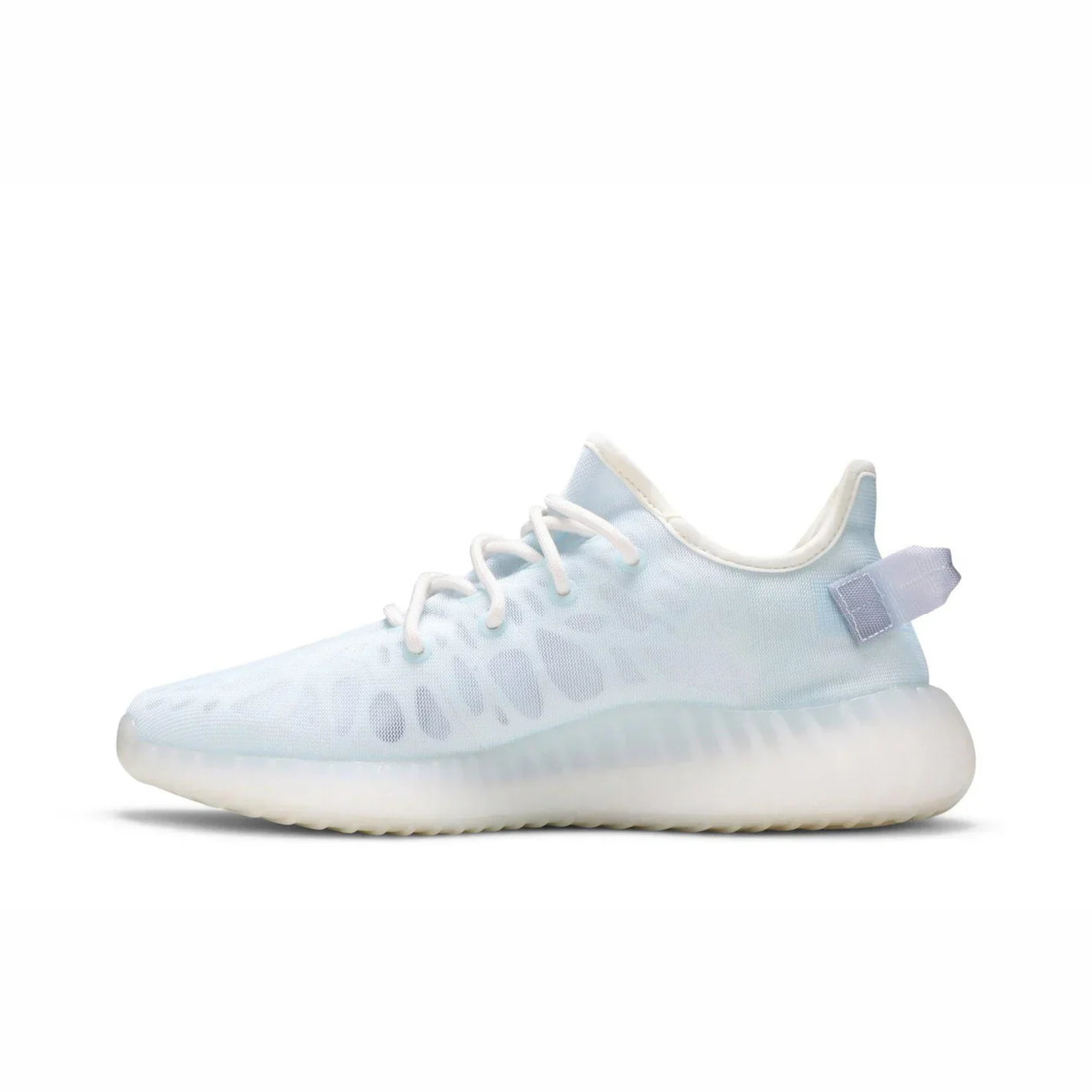 Yeezy Boost 350 V2 sneaker featuring breathable Primeknit upper, BOOST cushioned sole, ribbed outsole, and minimalist low-profile design.