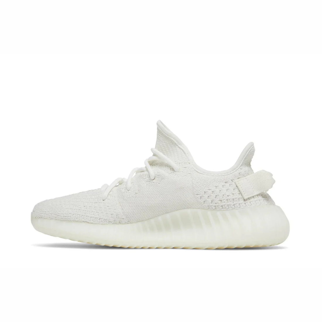 Yeezy Boost 350 V2 sneaker featuring breathable Primeknit upper, BOOST cushioned sole, ribbed outsole, and minimalist low-profile design.