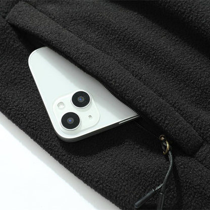 Men’s Denali-Style Fleece Jacket with Woven Chest Panel